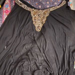 Lane Bryant size 26/2& black open shoulder long sleeve